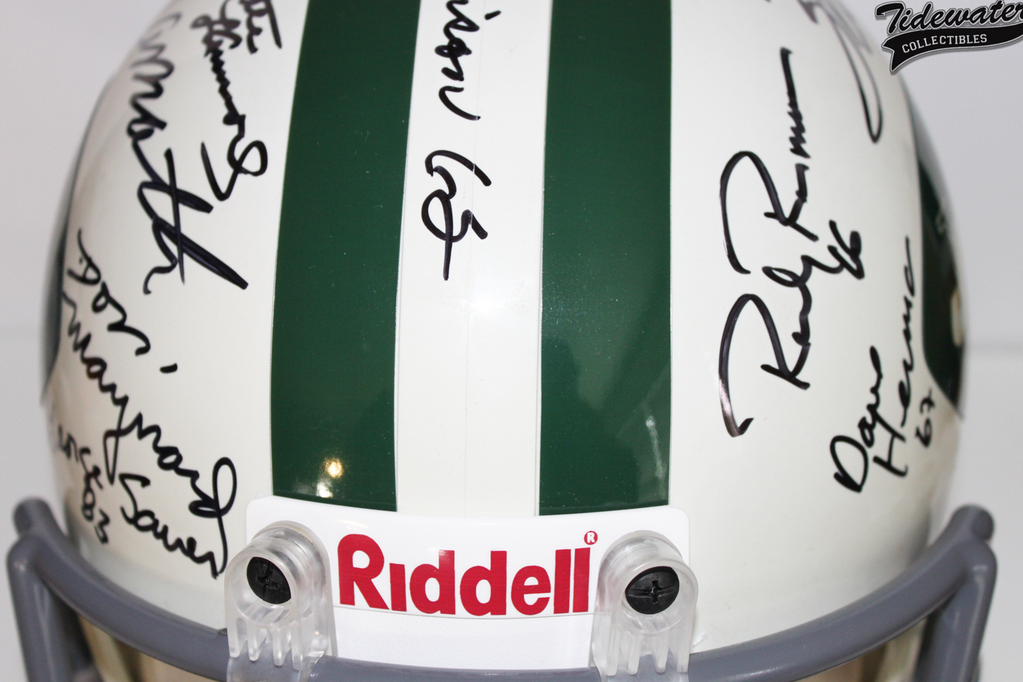 1969 NEW YORK JETS Team Signed Authentic Riddell Football Helmet Namath - STEINER